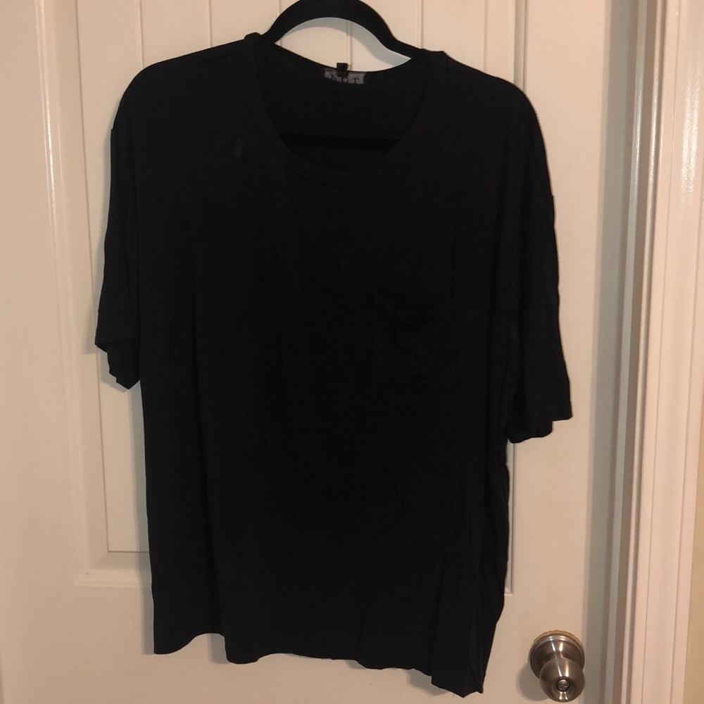 Black Washed Pocket Tee by POL